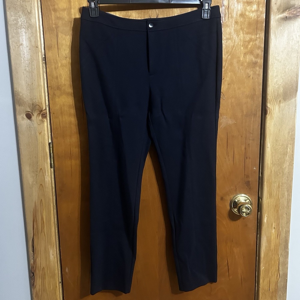 Charter Club Womens Navy Sz 14  Ponte Slim Leg Tummy Pull-On Pants